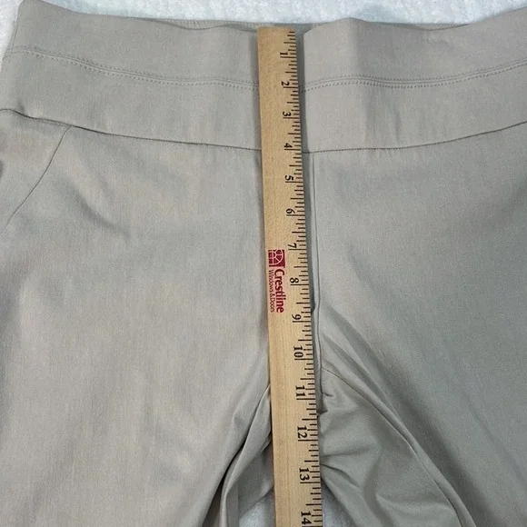 Prophecy khaki capris stretch pull on casual knee length pants size 12P - Picture 5 of 10
